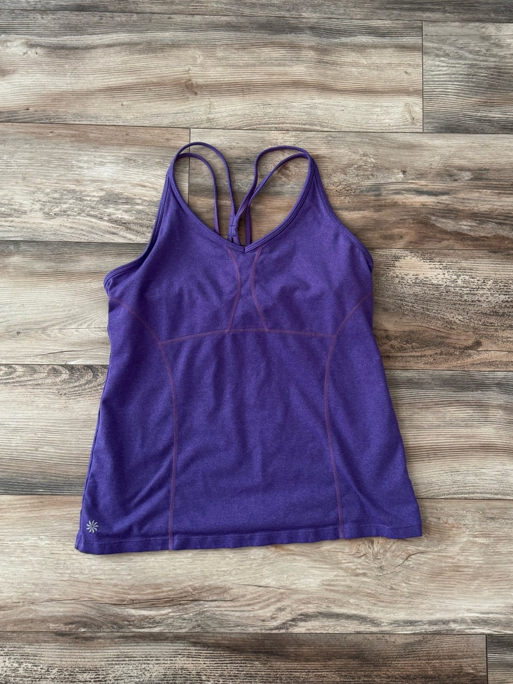 Athleta Empowerment Tank Purple XL Shelf Bra